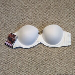 Maidenform Strapless Lift Bra Womens Size 34B White Underwire Padded